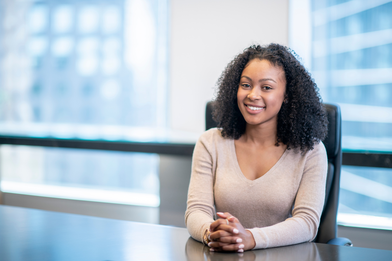 Smiling Woman In Office